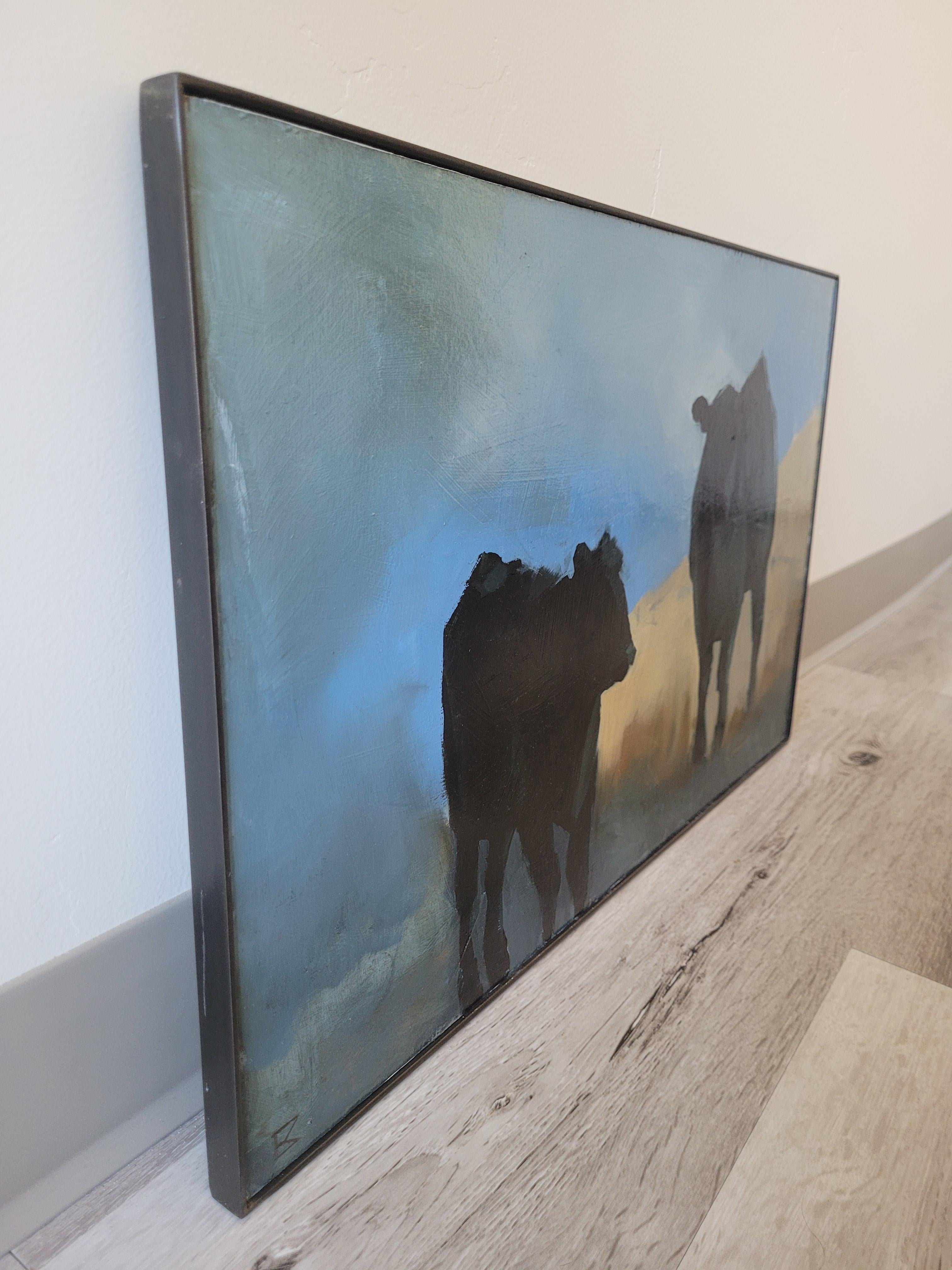 Ritmo della mandria, Pittura a olio originale - Painting Realismo di Emma Kalff