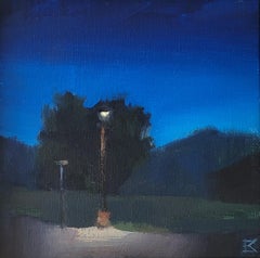 "Notturno che si bacia" (2023) di Emma Kalff, Pittura a olio originale, Notturno