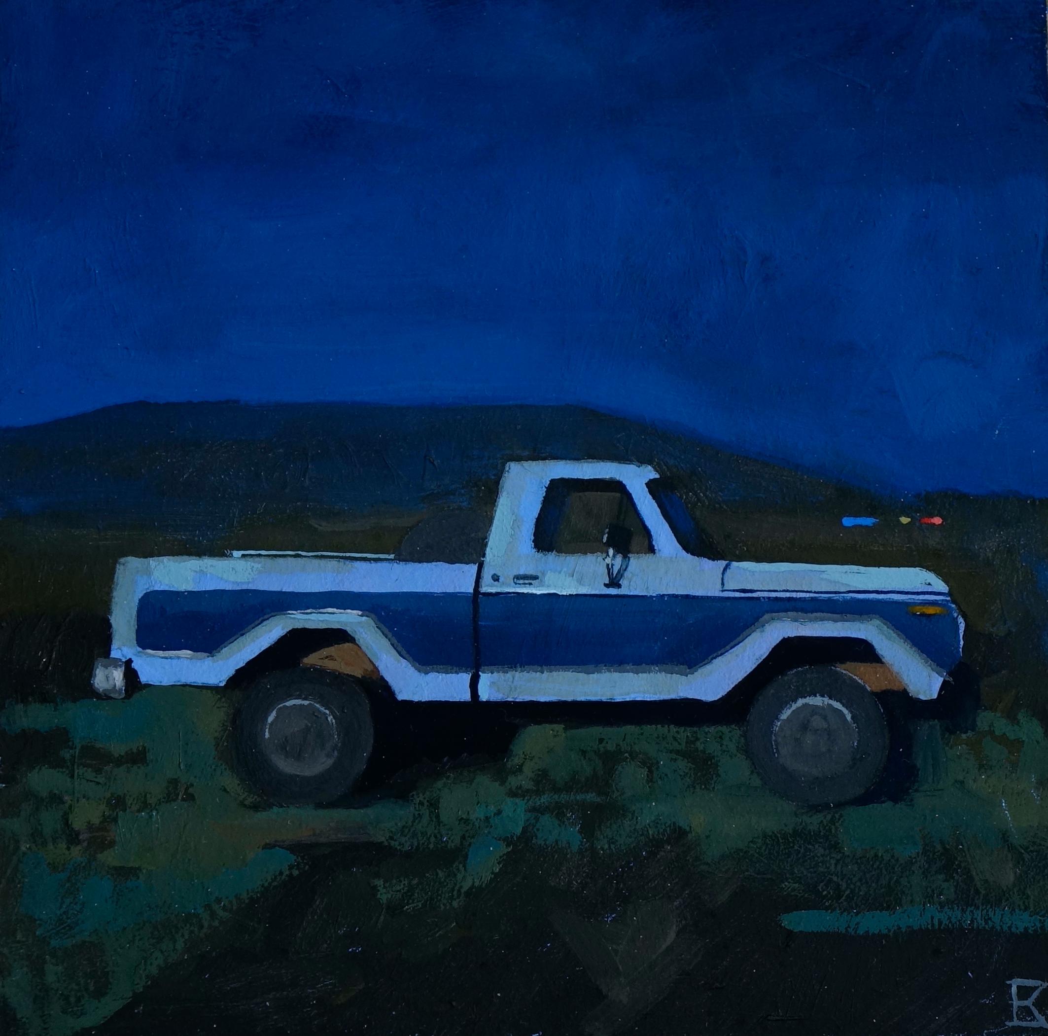 "Moonlight" - Original Still-Life and Landscape, Oil Painting on Panel