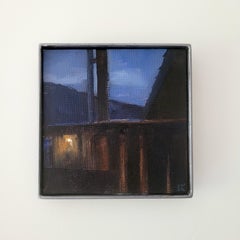 "Railway Nocturne" (2023) by Emma Kalff, Original Oil Painting, Nocturne