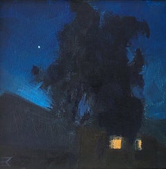 "Notturno d'estate" (2023) di Emma Kalff, Pittura a olio originale, Notturno