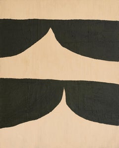 Contemporary Minimalist Abstract Painting in Earth Tones by Emma Labattaglia