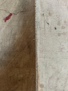 Peinture abstraite contemporaine minimaliste dans les tons de terre par Emma Labattaglia