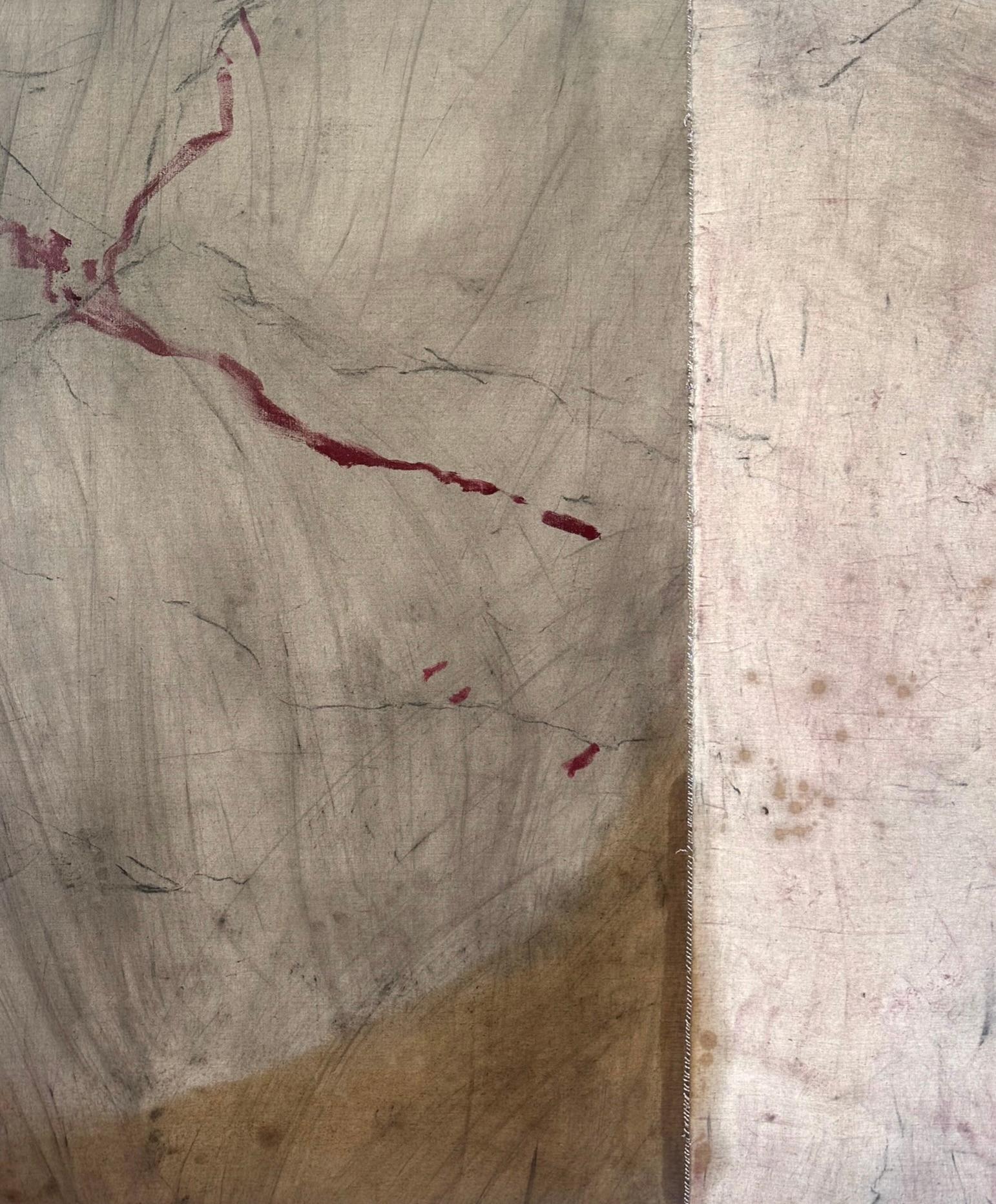 Contemporary Minimalist Abstract Painting in Earth Tones by Emma Labattaglia