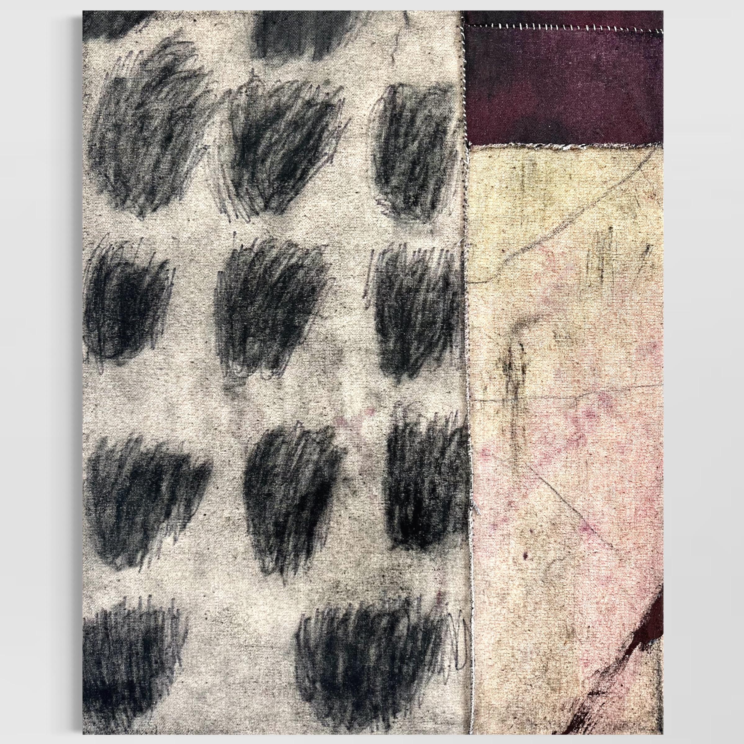 Contemporary Mixed-Media Abstract Painting on Canvas by Emma Labattaglia 2025 en venta 2