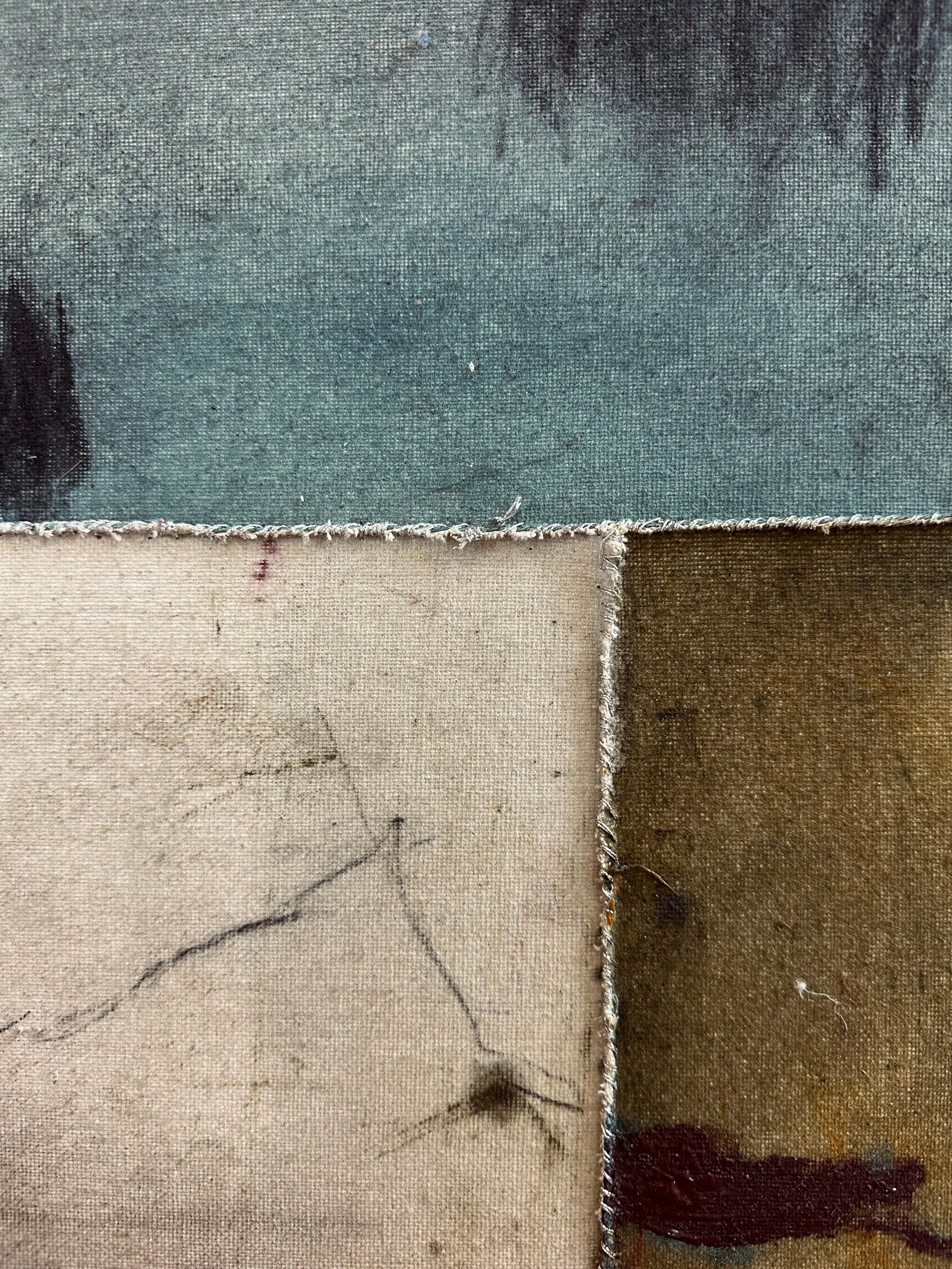 Contemporary Mixed-Media Abstract Painting on Canvas by Emma Labattaglia 2025 en venta 2