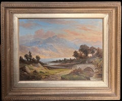 Belle peinture à l
huile écossaise de l
époque victorienne d
Edwin Landseer, Sister Figures Highland