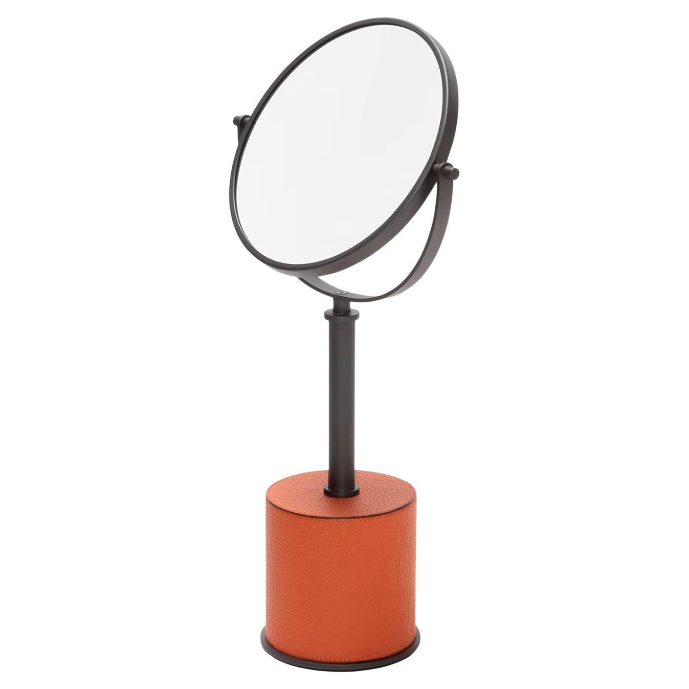 Emma Leather Stand Mirror For Sale