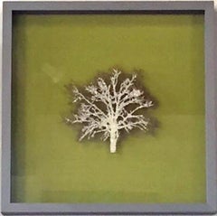 Moss Tree, Crystal Glitter Oak Tree, laser cut relief wall art