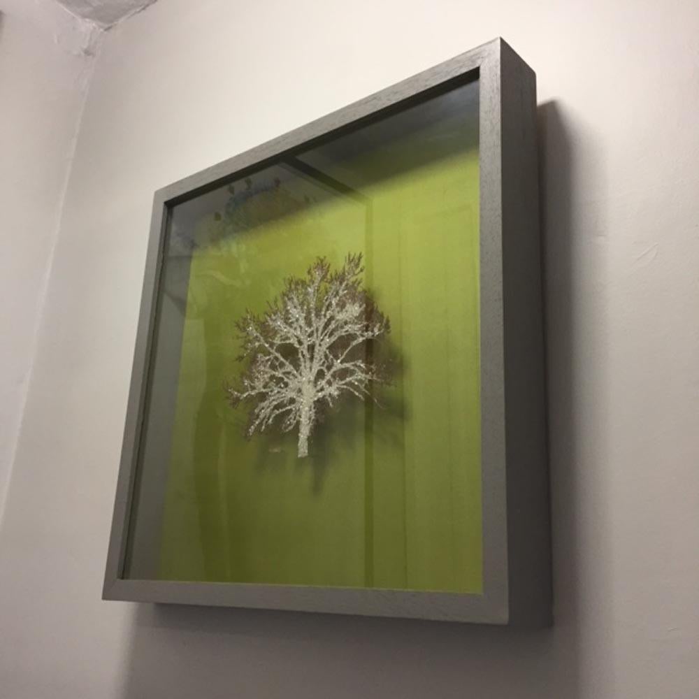 Moss Tree, Crystal Glitter Oak Tree, laser cut relief wall art 1