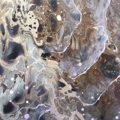 Kiiahlo 3 Lilac Purple Modern Abstract Painting by Swedish Contemporary Artist