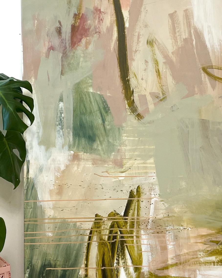 When it feels right, peinture originale, acrylique, contemporaine, abstraite en vente 3
