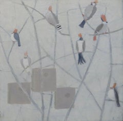 EMMA MCCLURE (1962-) Pintura al óleo impresionista contemporánea británica PARQUE DE LONDRES