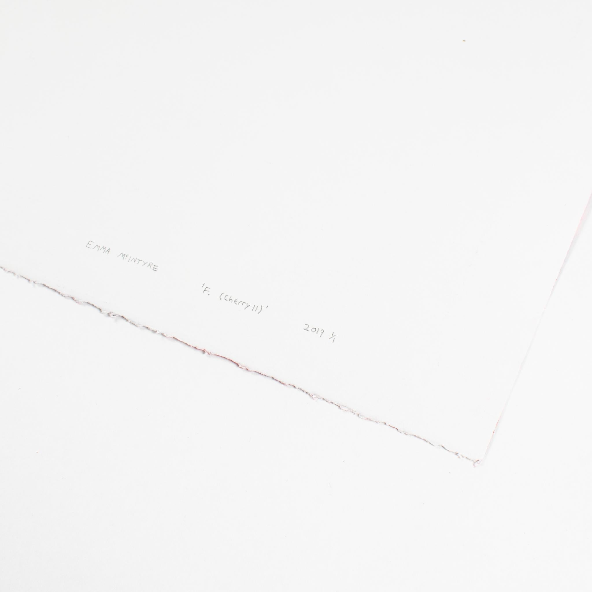 Monotipo
Unico
Firmato, numerato, datato e intitolato sul retro
Opera d'arte in ottime condizioni. Alcune piccole imperfezioni visibili solo al rovescio