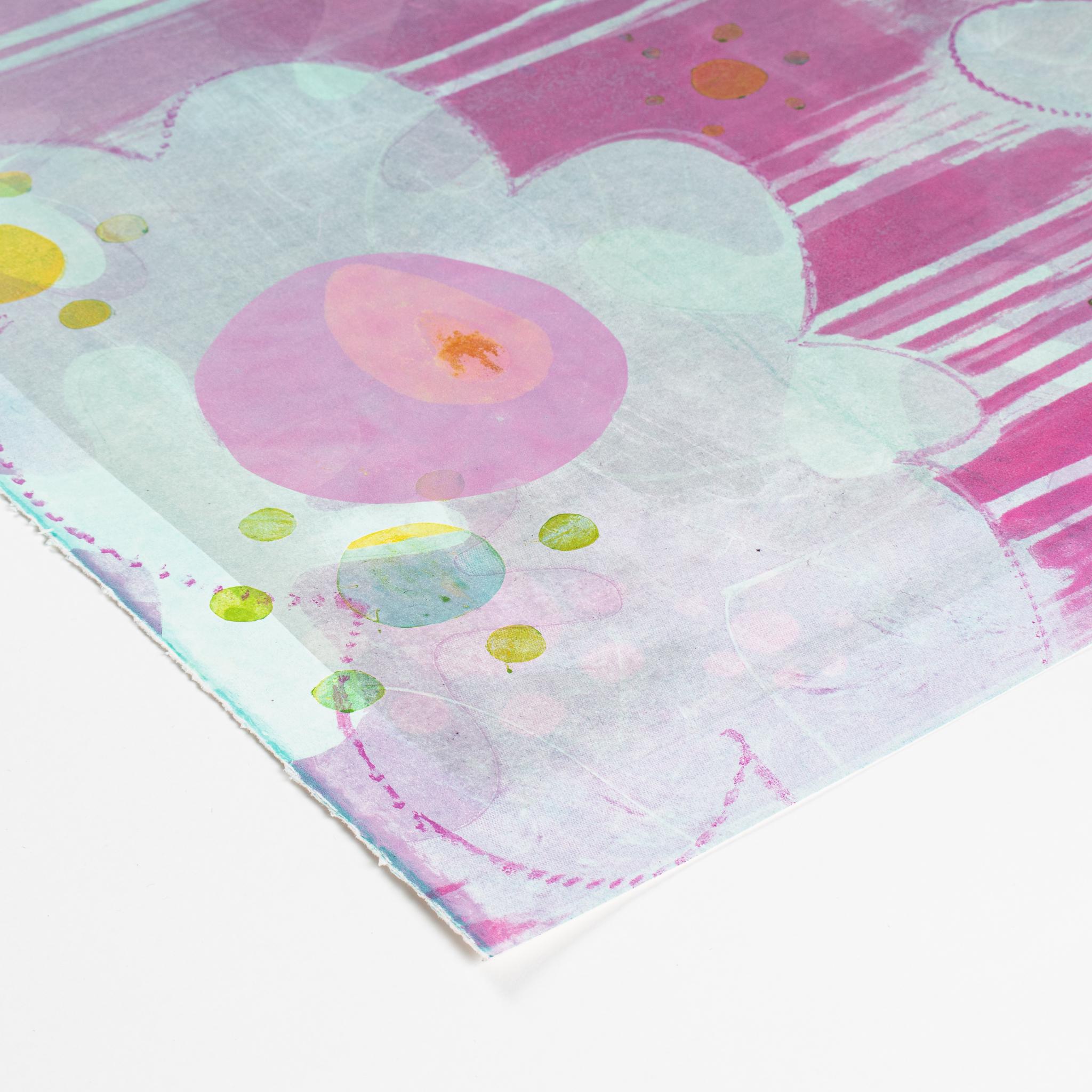 H (Aqua Flower) [Pink] - Print de Emma McIntyre