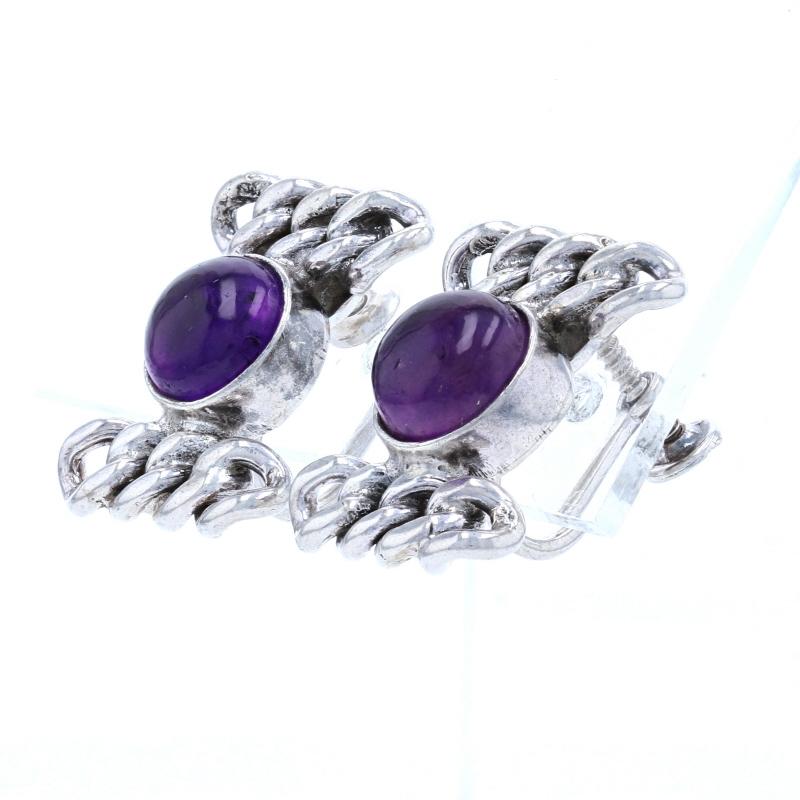 Emma Emma Melendez Amethyst Ohrringe, Armband & Halskette Set Sterlingsilber 925 (Cabochon) im Angebot