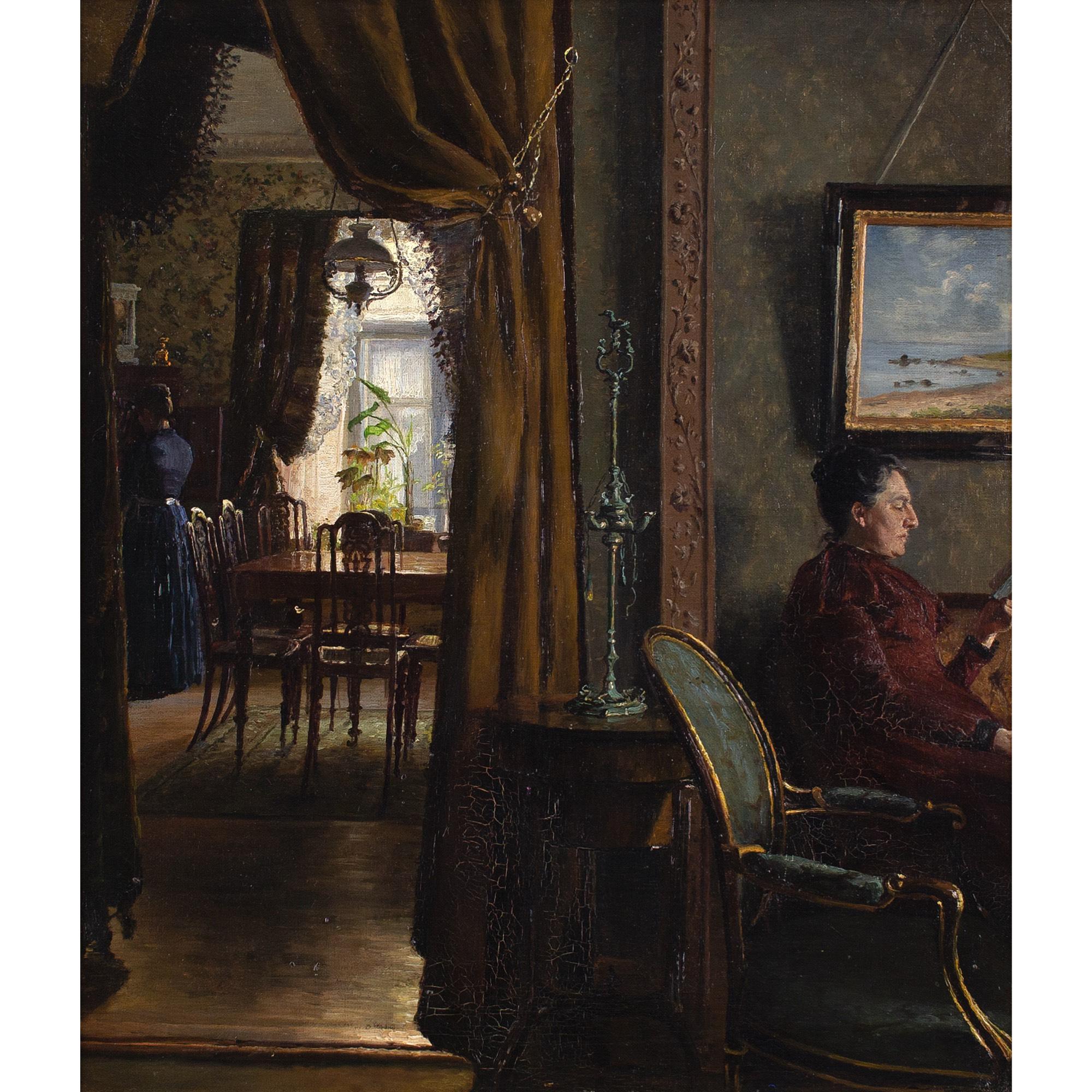 Emma Meyer, Interior With Two Women 1