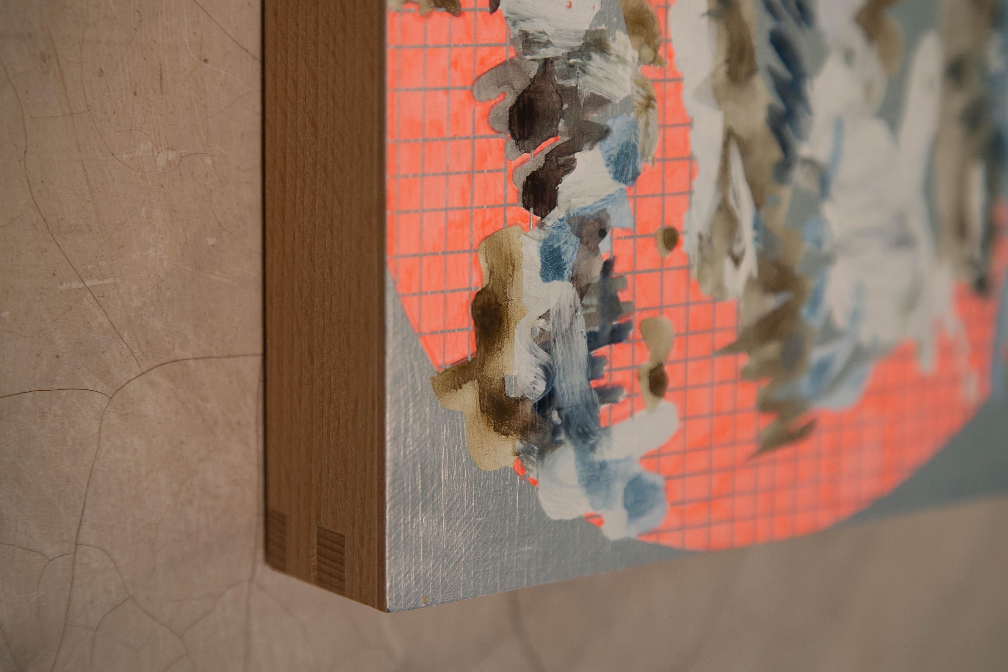 Œuvre d'art colorée sur bois, intitulée Aberystwyth en vente 4