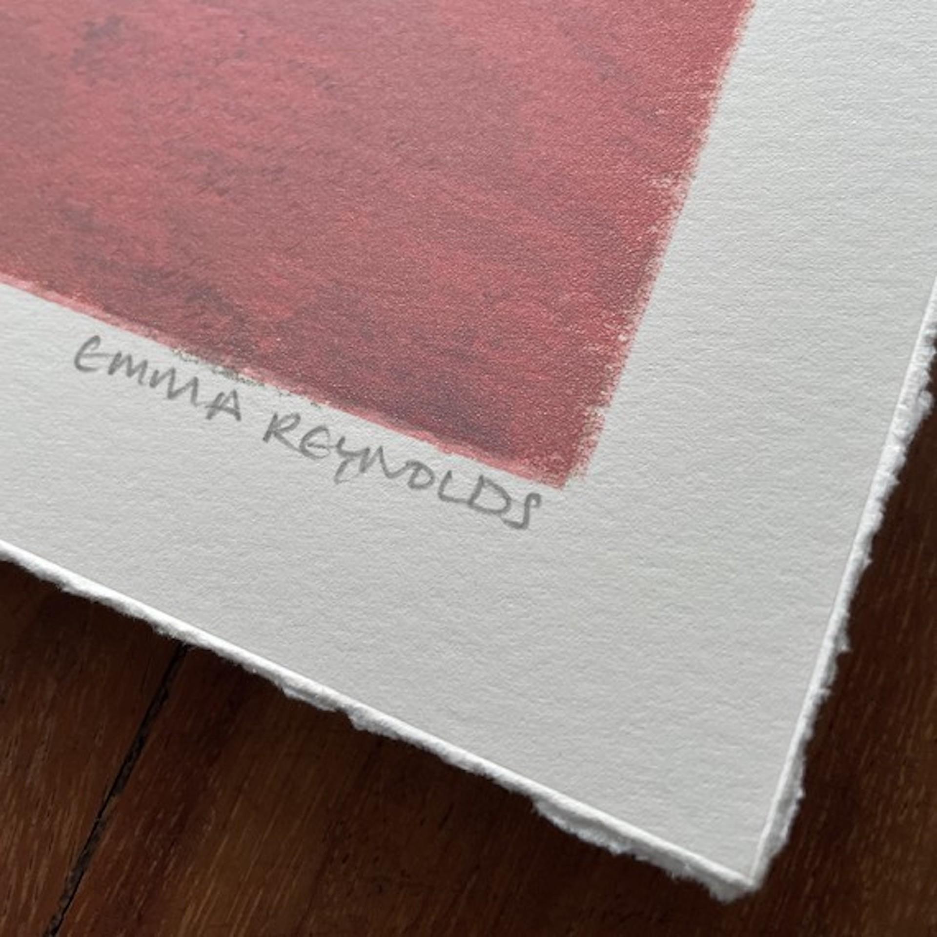 Giorni come questi I, Emma Reynolds, Stampa in edizione limitata, Opera d'arte su paesaggio rosa in vendita 3