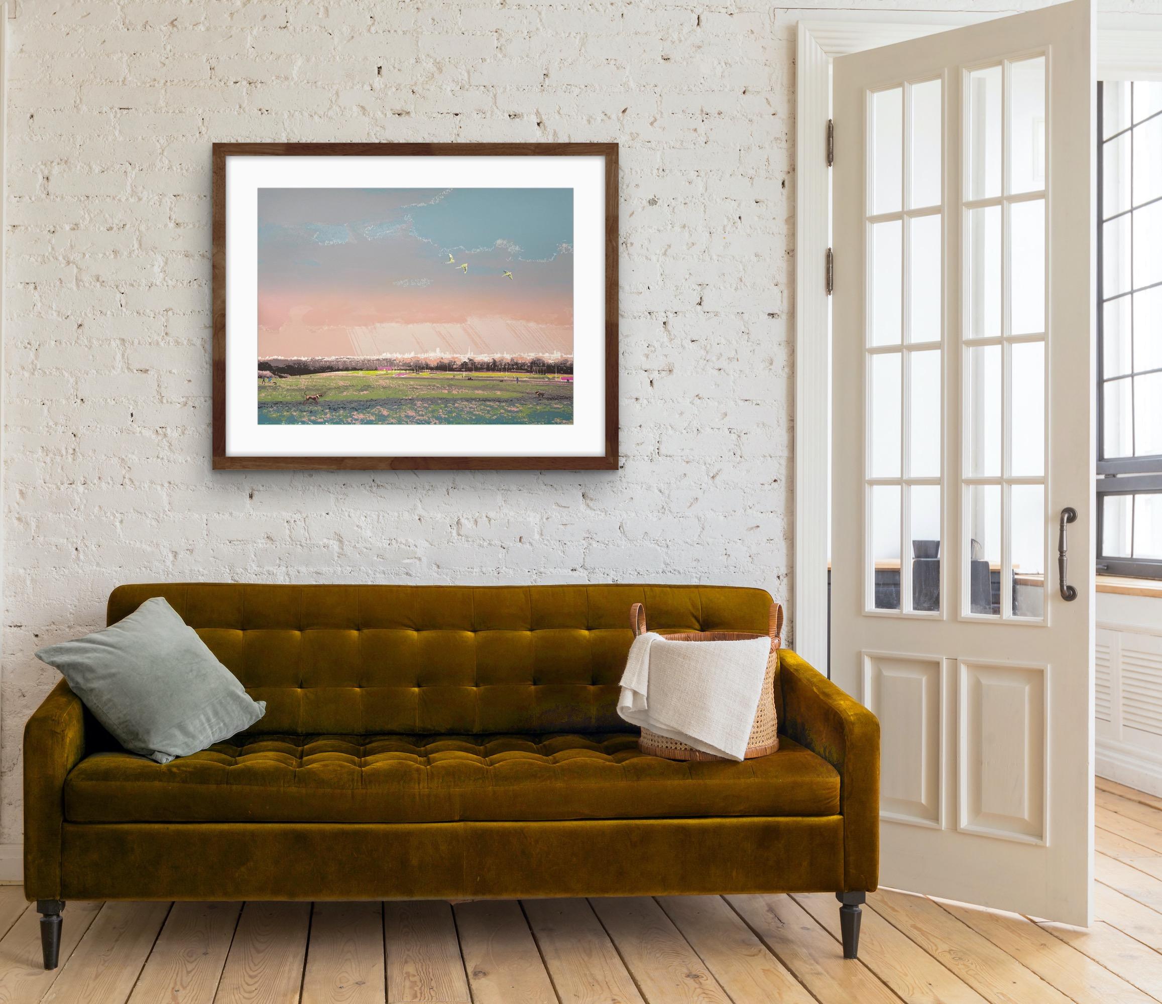 Heath Life, skyscape art, landscape art, limited edition print, affordable art - Contemporary Print by Emma Reynolds