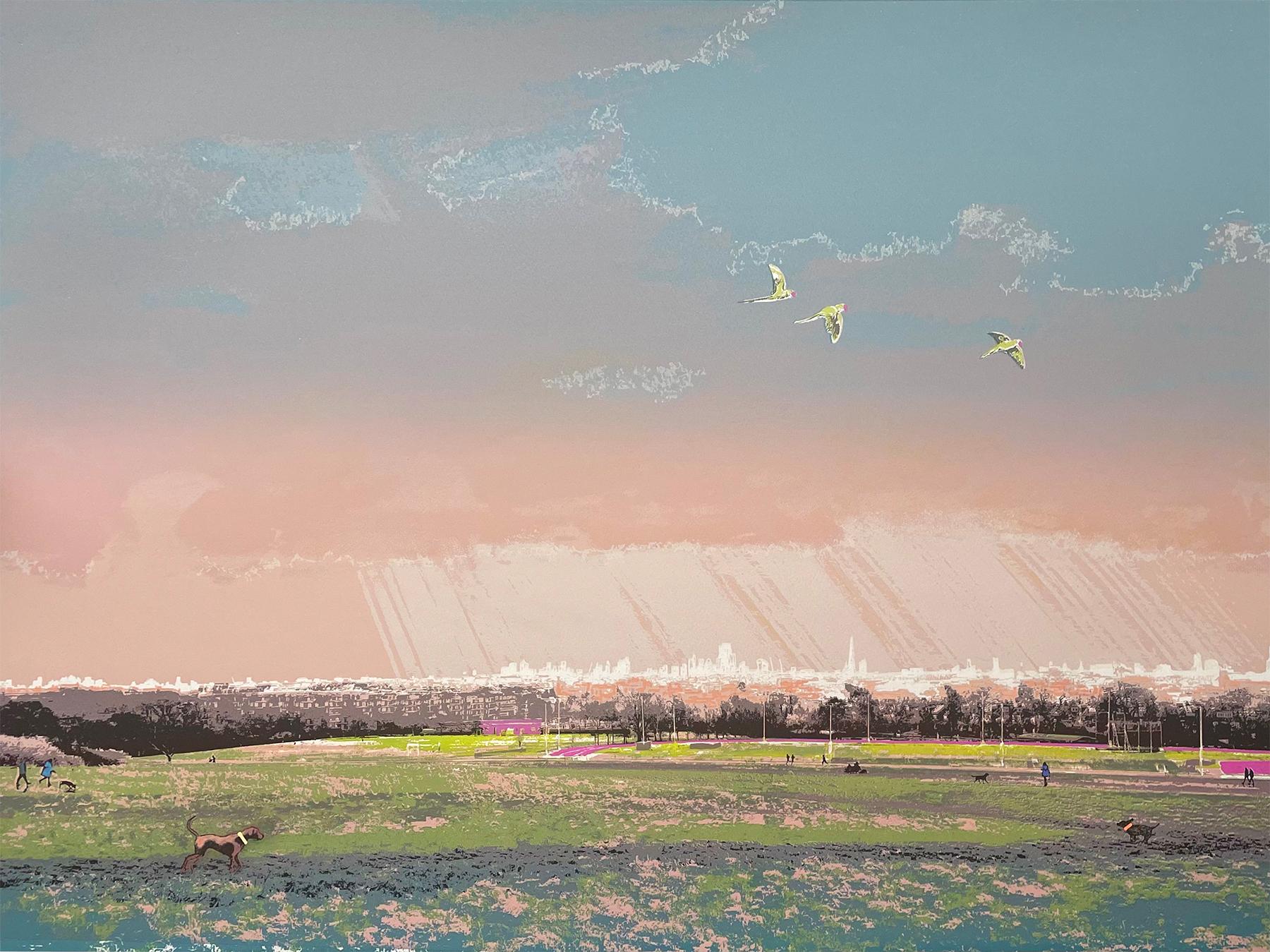Emma Reynolds Landscape Print - Heath Life, skyscape art, landscape art, limited edition print, affordable art