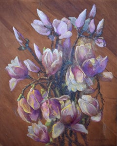 „MAGNOLIAS“ FLOWER BOUQUET STILL LIFE LAVENDAR