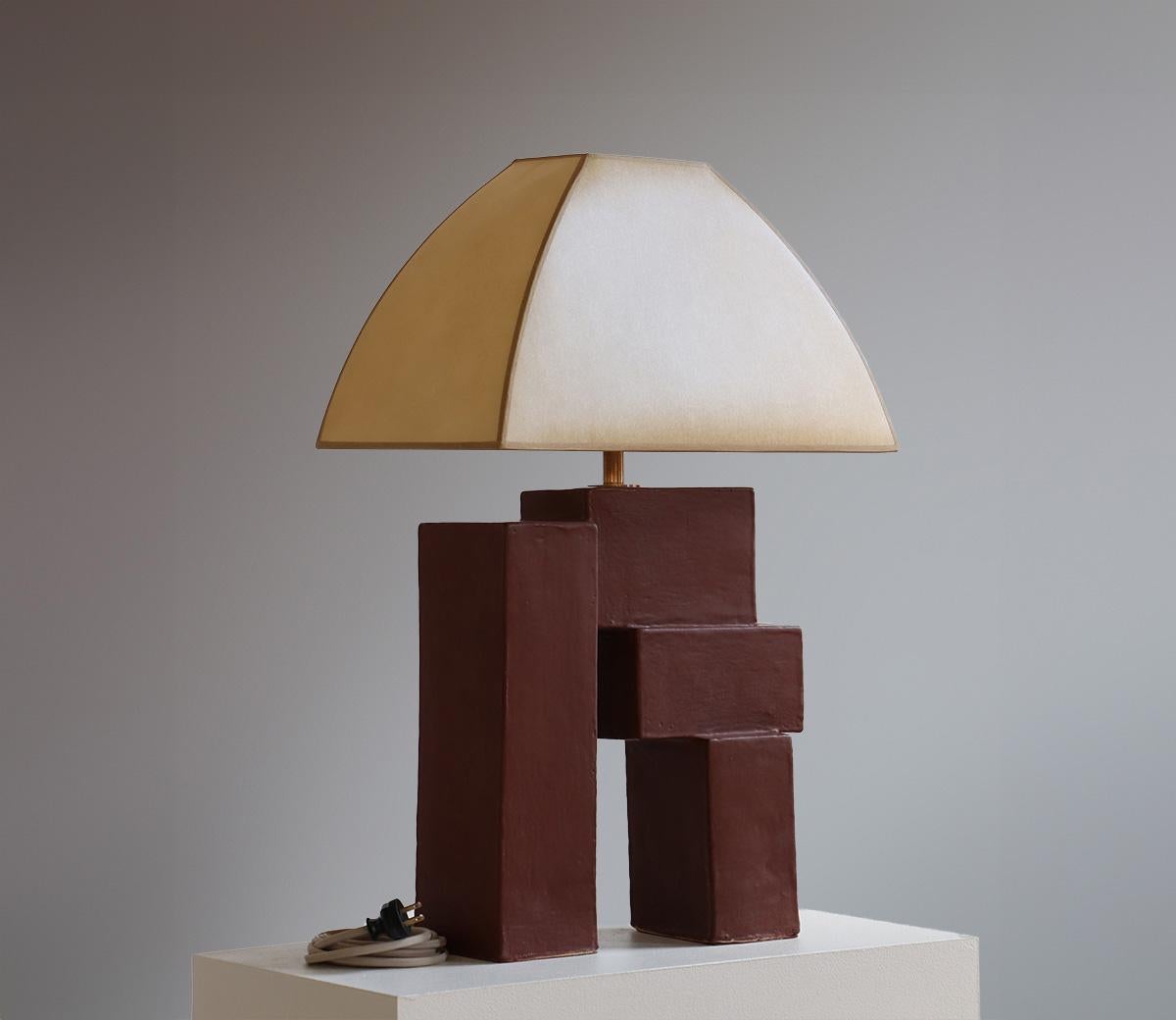Modern Emma Table Lamp in Ceramic by Danny Kaplan Studio For Sale