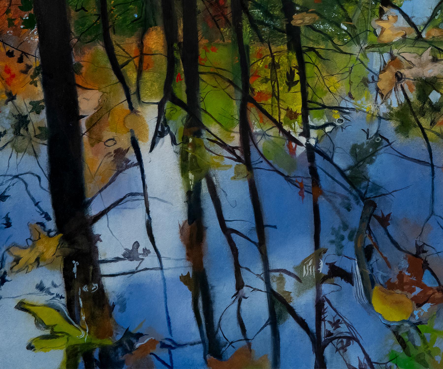 After Life / Amongst The Trees / Inversion / Greenbelt III, landscape painting - Painting by Emma Tapley