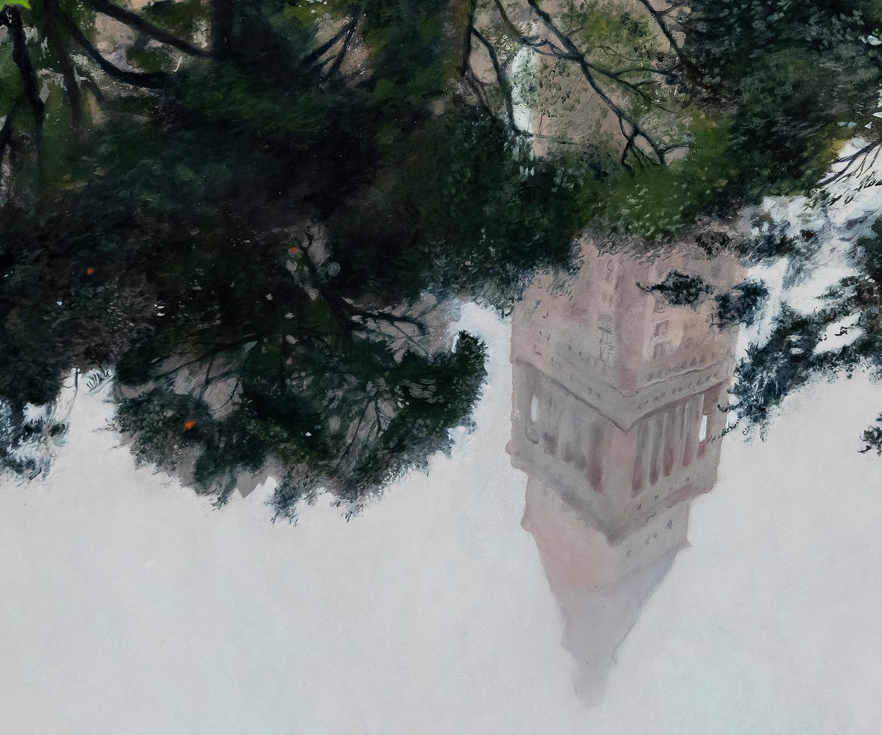 After Life / Inversion / Madison SQ Park II, landscape, oil painting - Painting by Emma Tapley