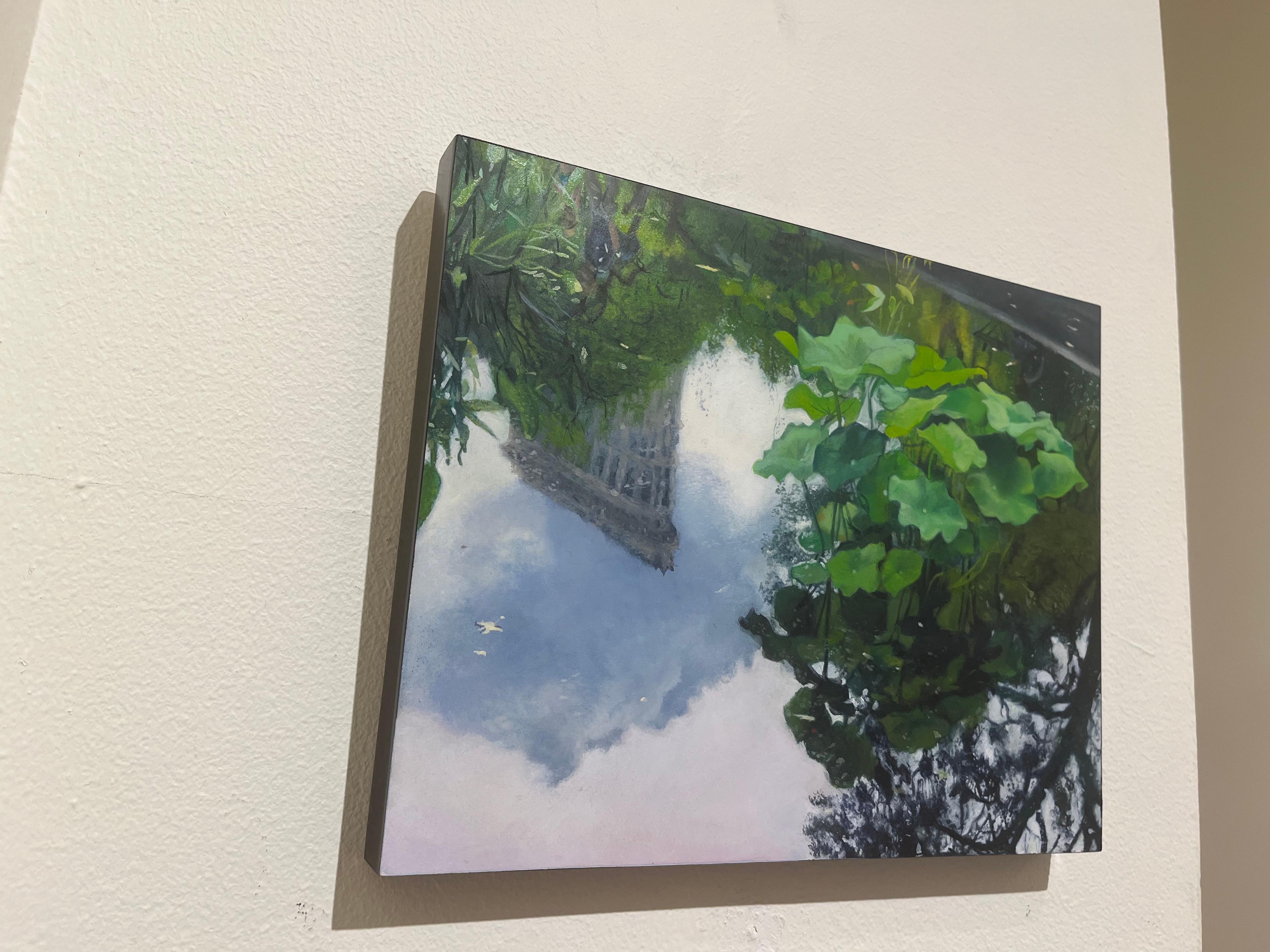 Madison Square Park, Flatiron Building, kleine Landschaft, die sich im Wasser spiegelt im Angebot 5