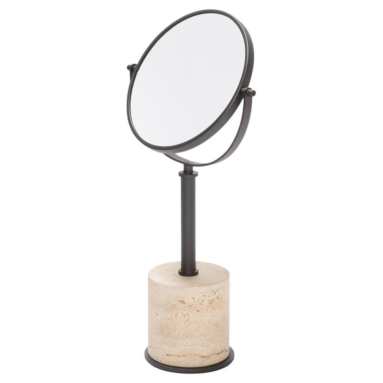 Emma Travertine Stand Mirror For Sale at 1stDibs
