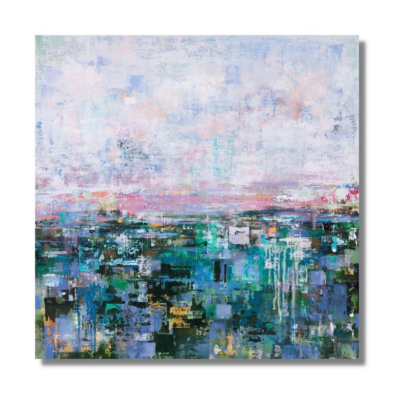 Emma Tweedie Peatstripe modern landscape abstract gestural expressionist mixed media art For