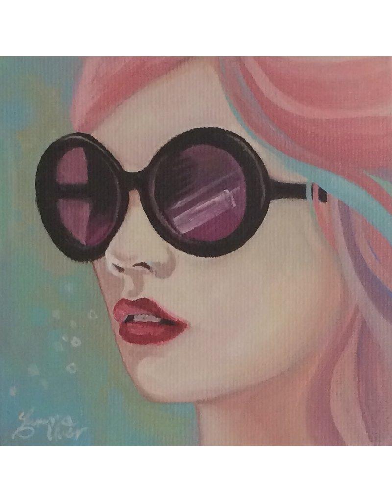 Emma Uber Figurative Painting - Sunny Lady (Original)