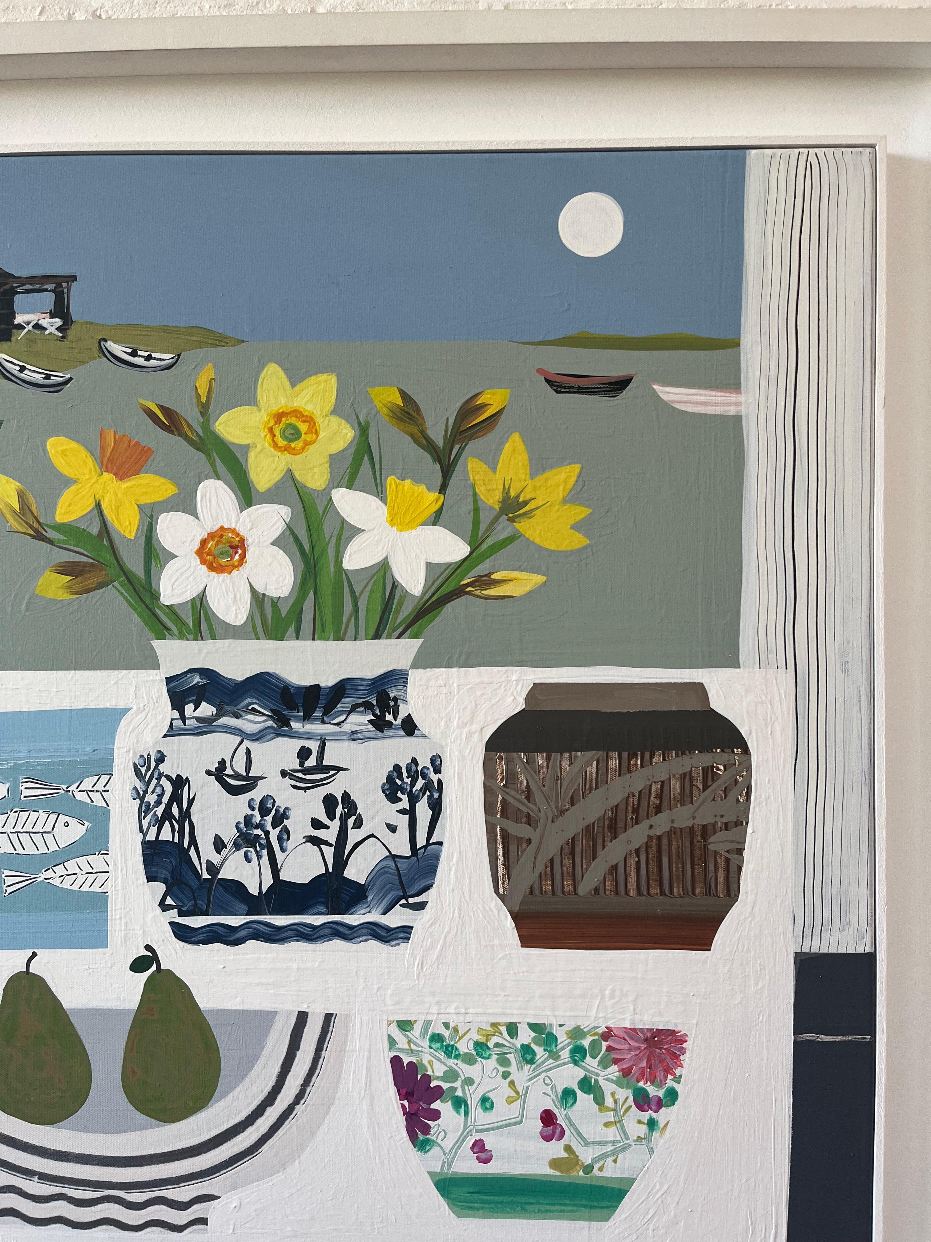 Large Modern British Still Life with Aldeburgh beyond 5