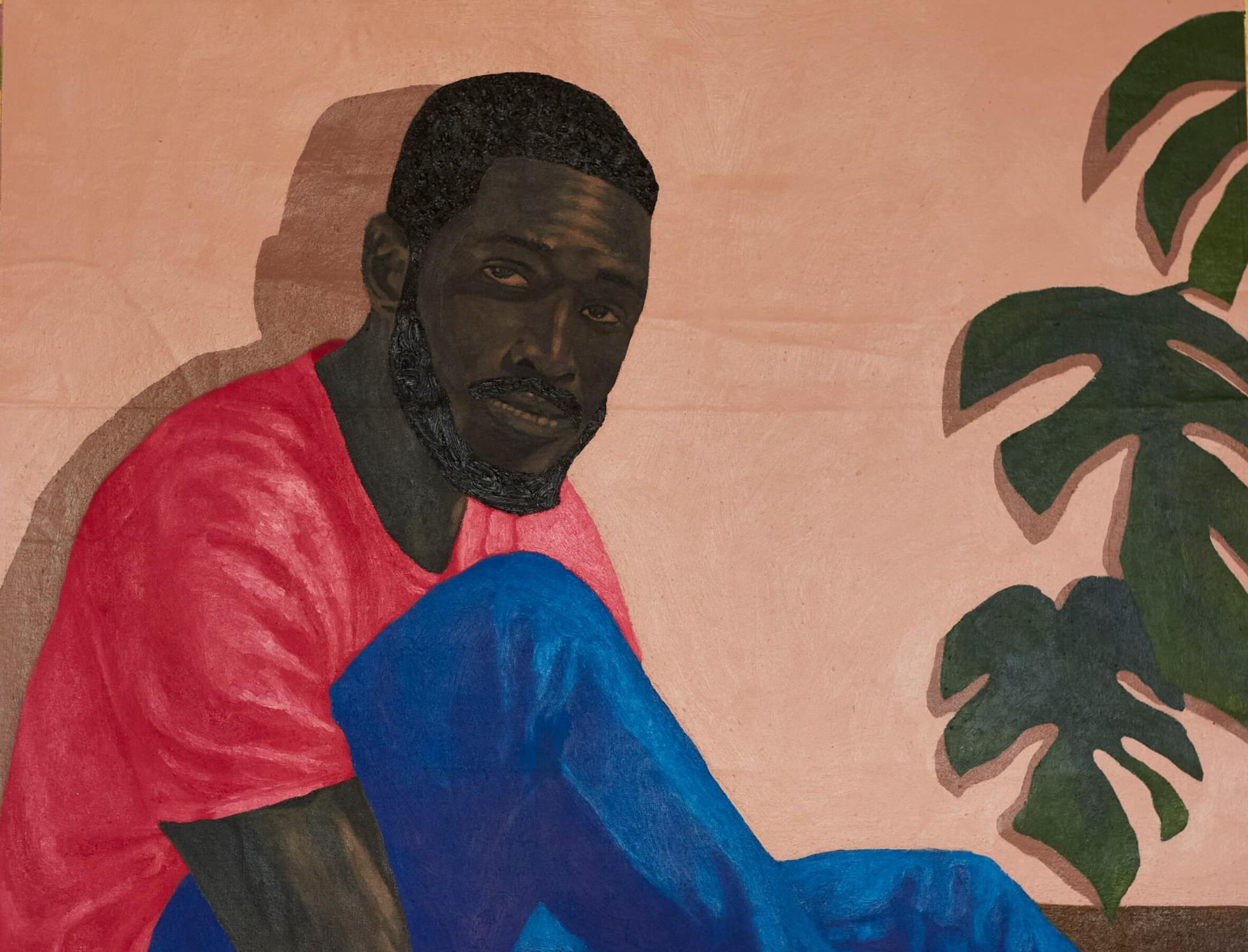 Se i sogni potessero volare -21° secolo, Contemporaneo, Figurativo, Ritratto, Uomini, Libro - Painting di Emmanuel Aderiye