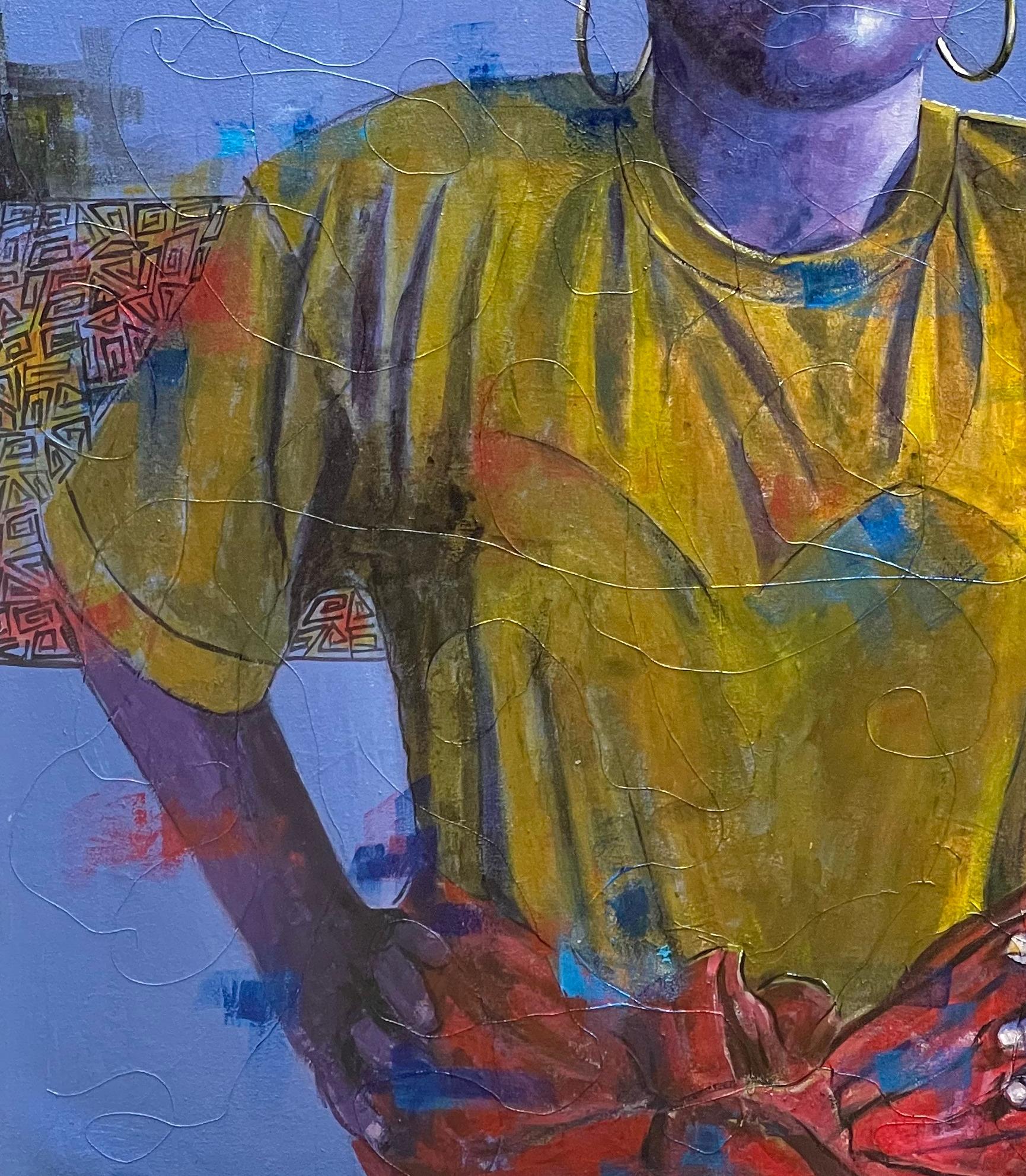 Echi sommessi - Figurative Painting Grigio di Emmanuel Amiolemen