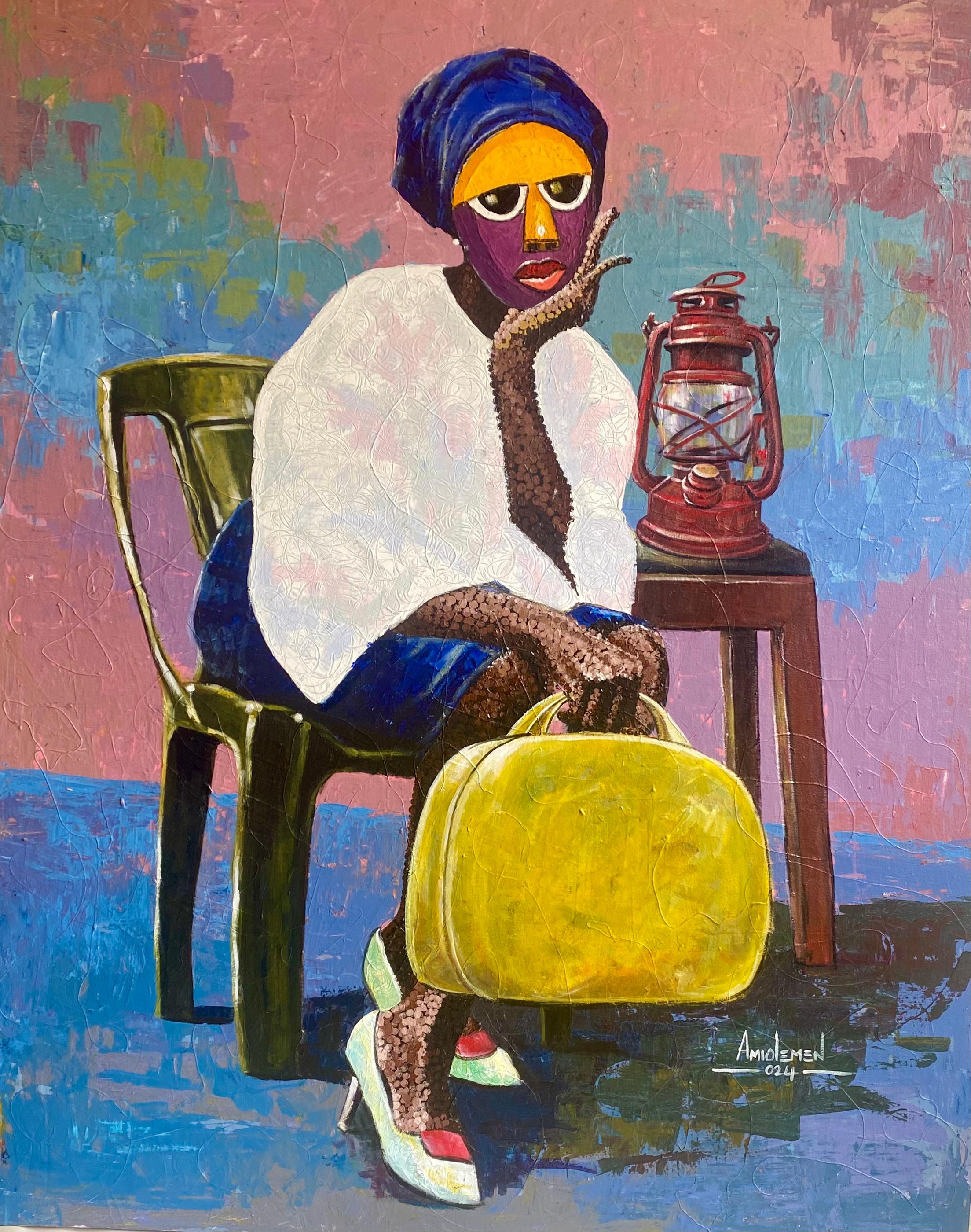 Figurative Painting di Emmanuel Amiolemen - Omosewa