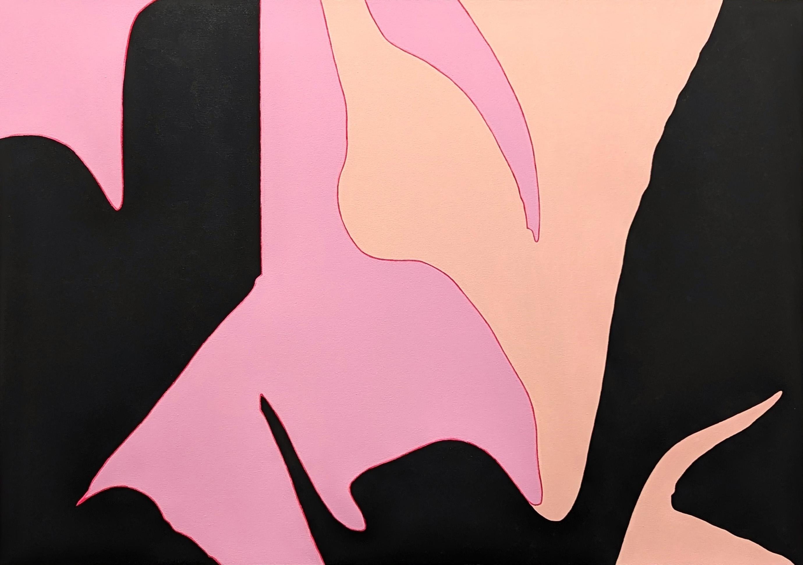 Emmanuel Araujo Landscape Painting - "Shadow Ballad" Contemporary Colorful Geometric Hard-Edge Abstract Painting