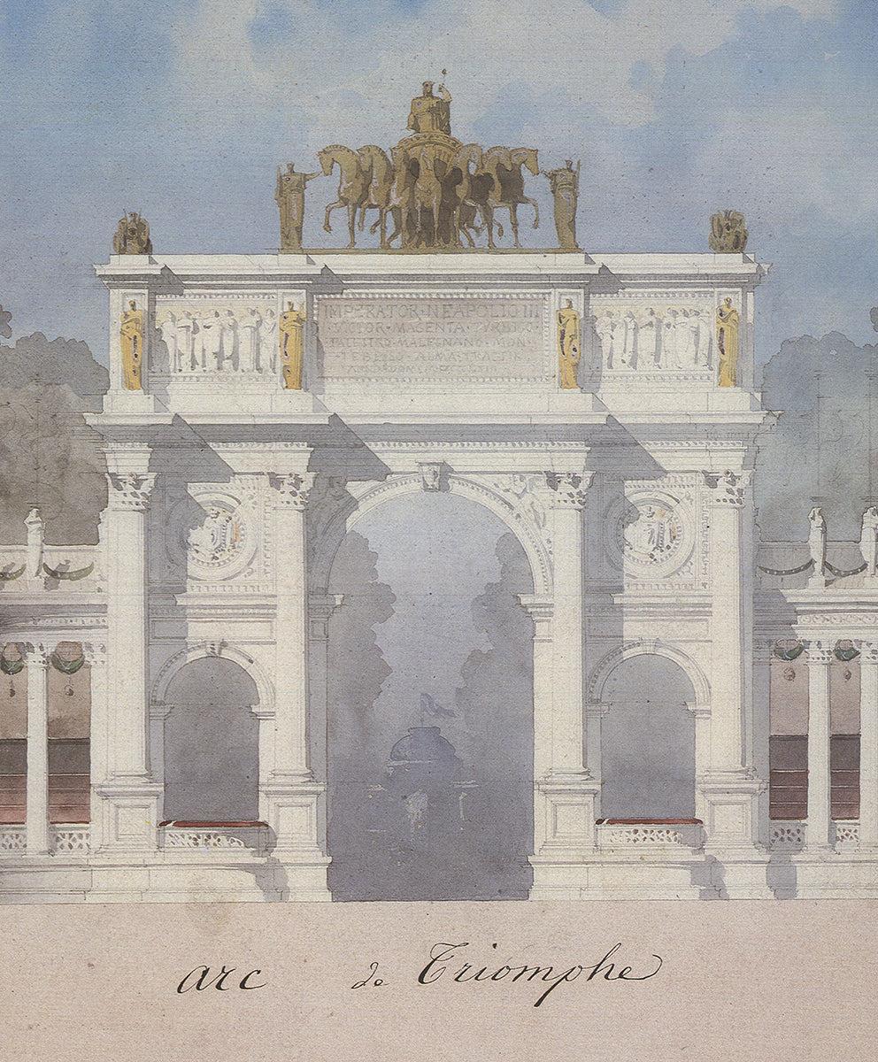 'Arc de Triomphe' - Romantic Print by emmanuel Brune