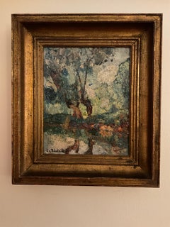 Antique Emmanuel Charles Benezit French Impressionist Oil Painting, ca 1920