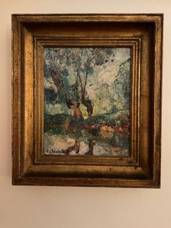 Antikes französisches impressionistisches Ölgemälde von Emmanuel Charles Benezit, um 1920