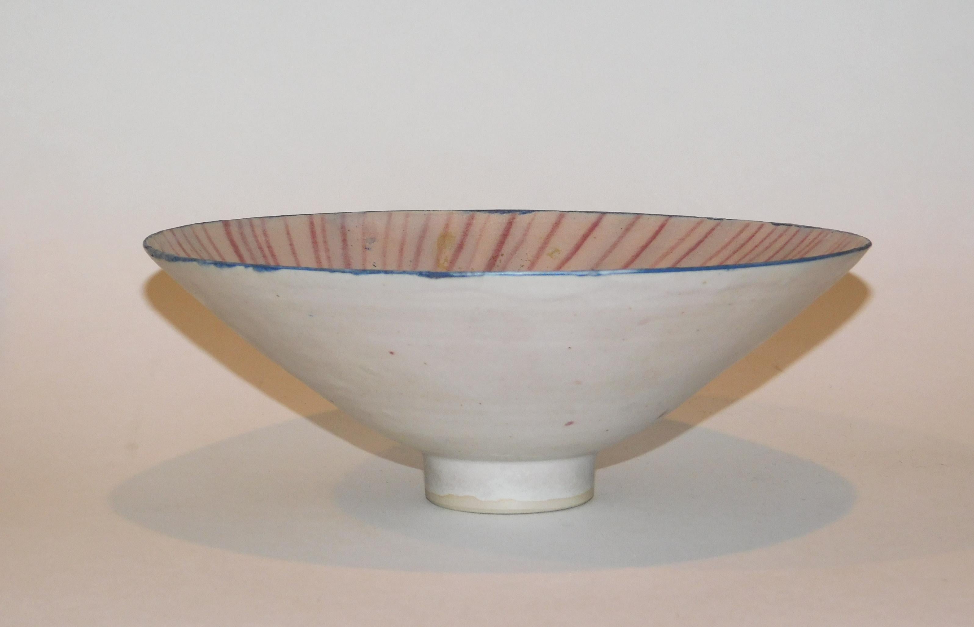  Emmanuel Cooper Important British Ceramist Flared Footed Studio Bowl In Good Condition For Sale In Phoenix, AZ