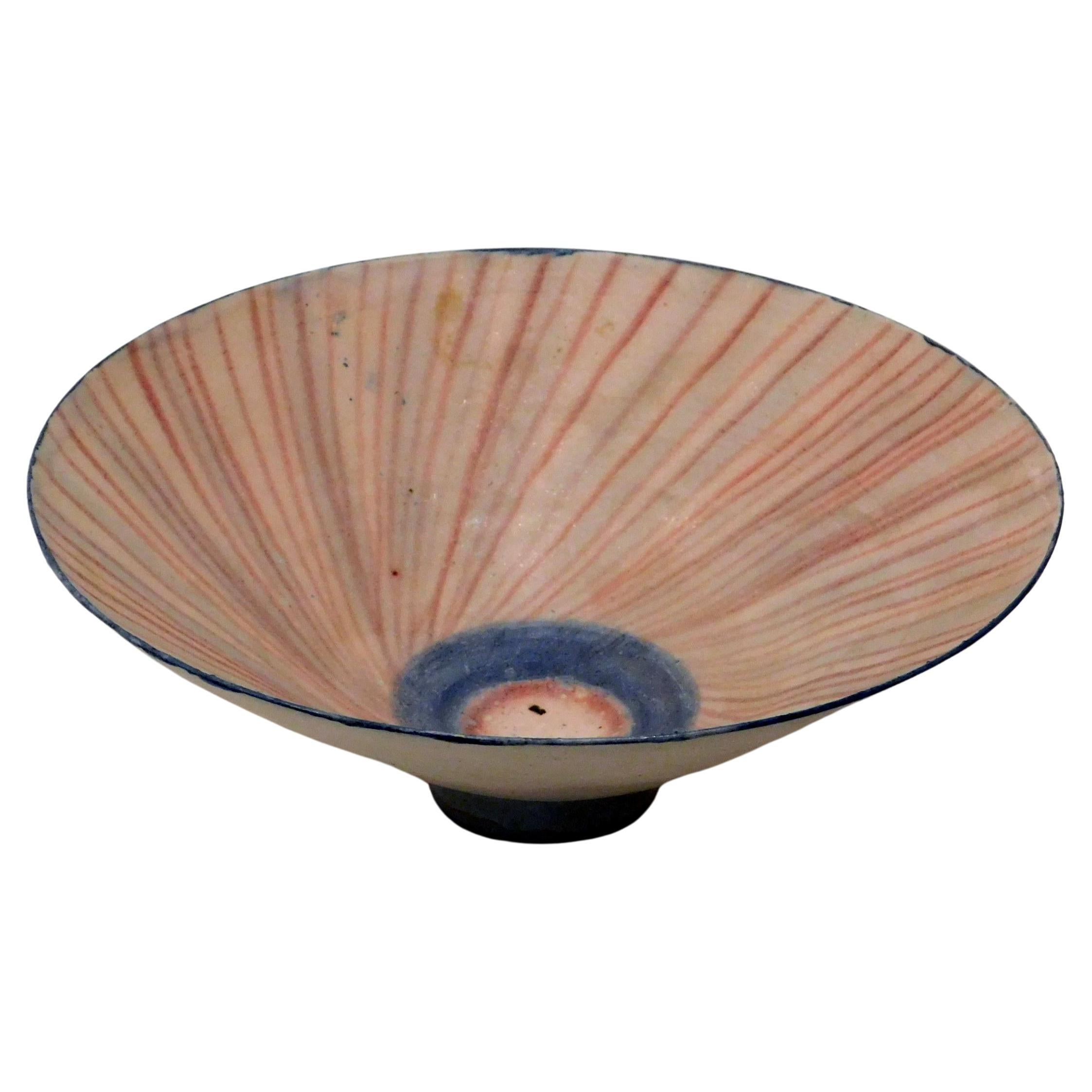  Emmanuel Cooper Important British Ceramist Flared Footed Studio Bowl For Sale