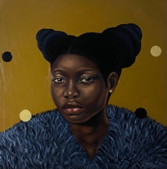 Black And Yellow - 21st Century, Contemporary, Figurative Portrait, Africa Women