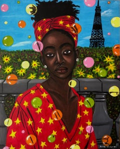 Schwarzes Mädchen in Paris