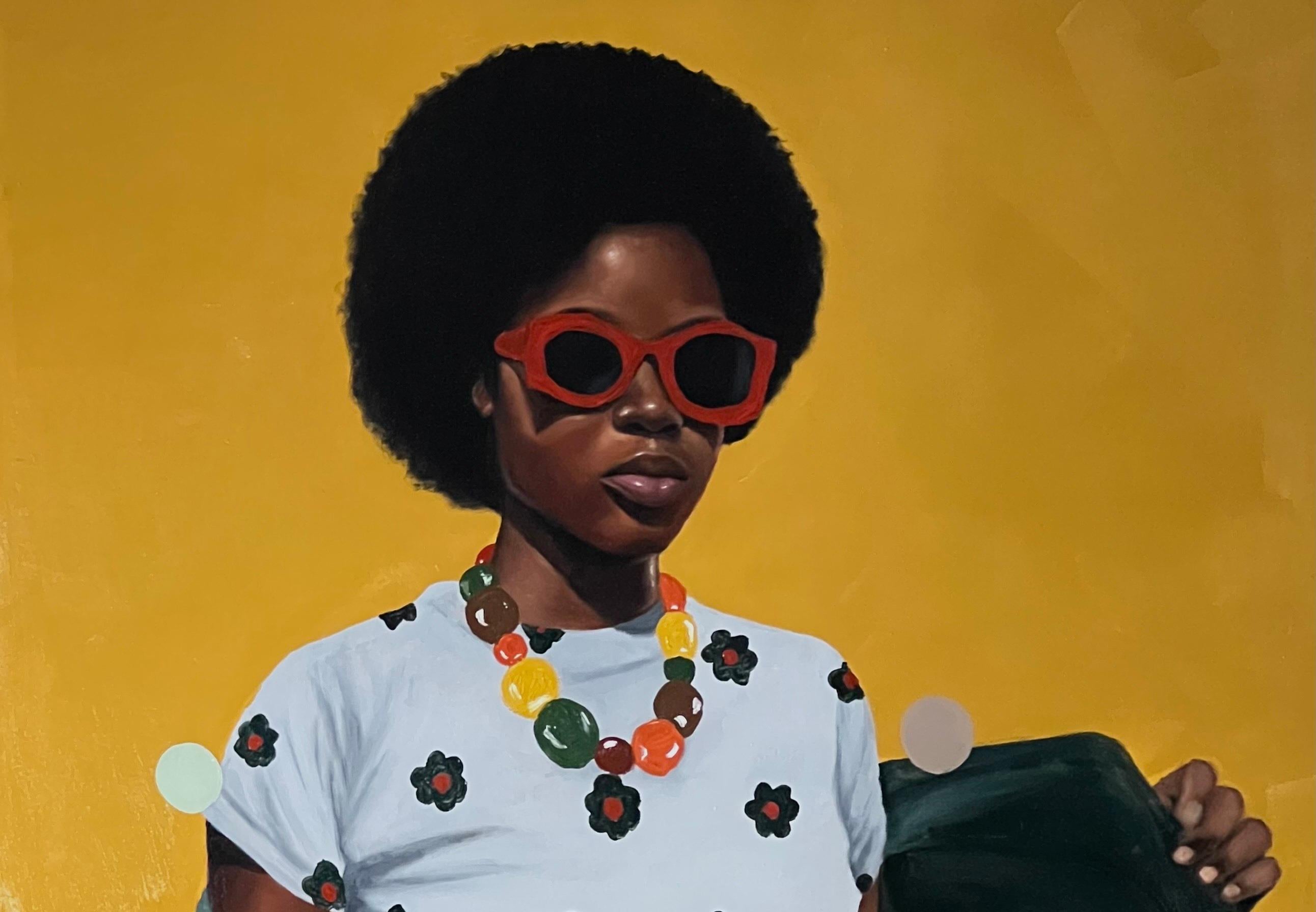 Fashionista 2 - 21e siècle, Contemporain, Portrait figuratif, Afrique Femmes - Painting de Emmanuel Daniel