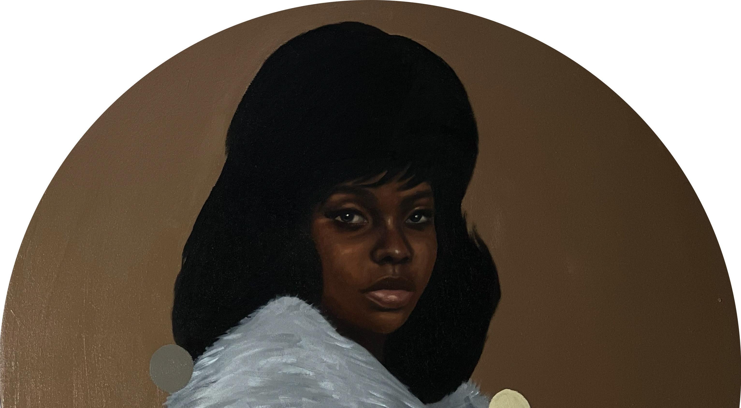 Glamour - 21st Century, Contemporary, Figurative, Portrait, Woman Hair, Modern - Painting by Emmanuel Daniel