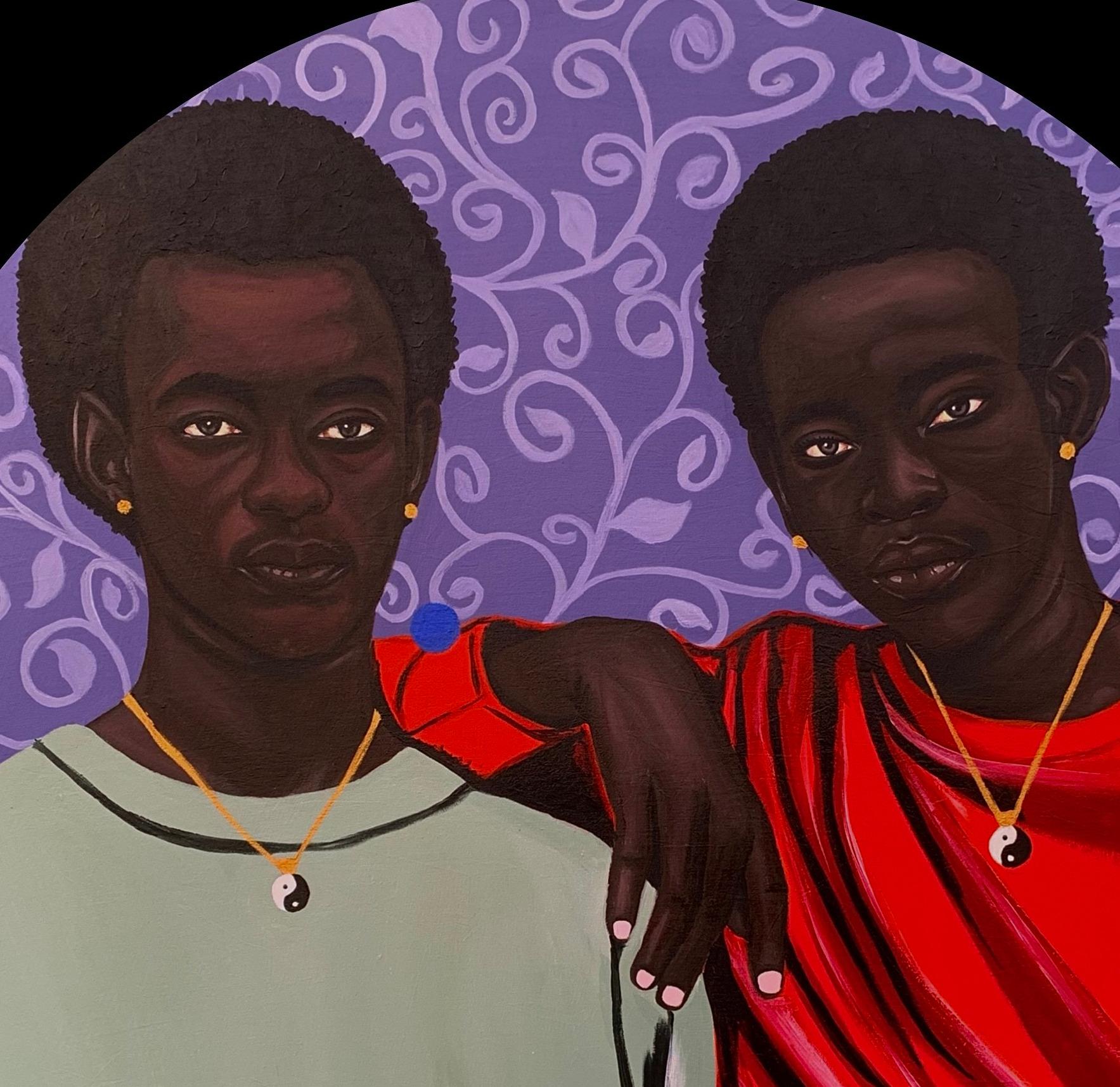 Soul Brothers - Contemporary Painting by Emmanuel Daniel