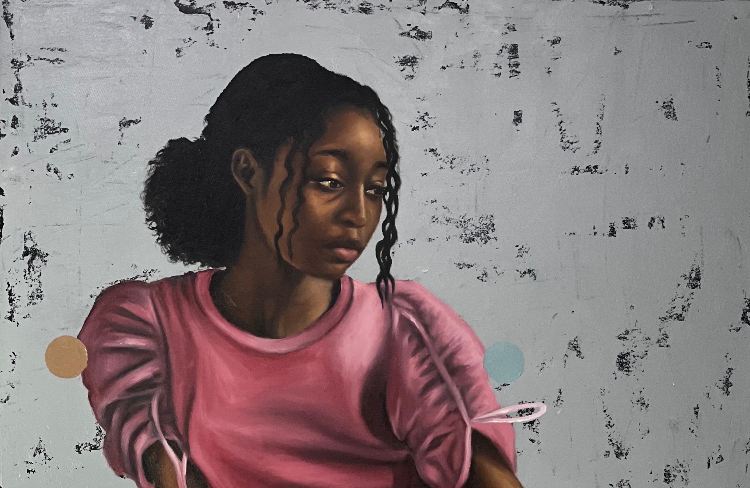 State of Mind - 21st Century, Contemporary, Figurative Portrait, Mental Health - Painting by Emmanuel Daniel