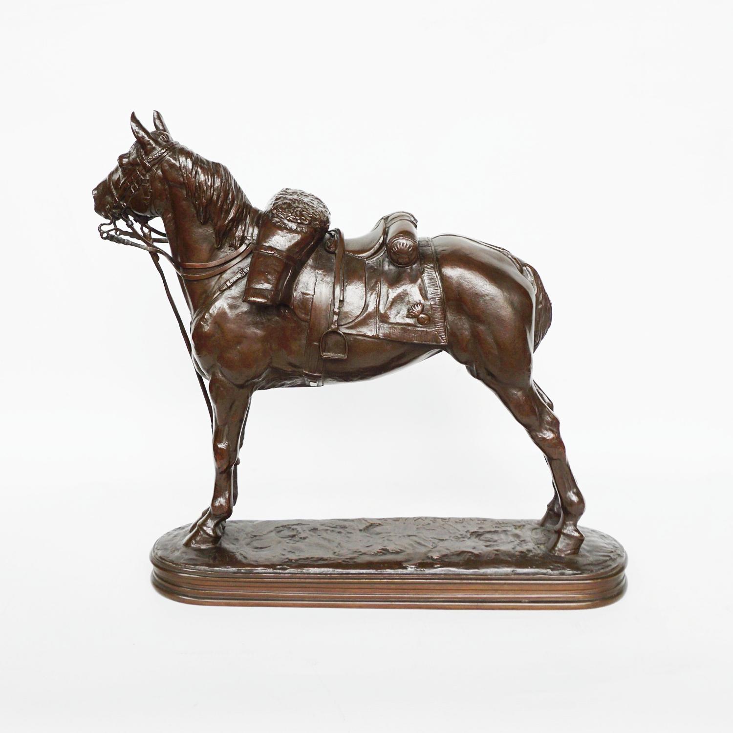 Emmanuel Fremiet 'War Horse' Bronze Sculpture, French, Circa 1860 3